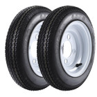 2pack 4 80-8 Trailer Tires With Rims 4 80x8 480-8 6pr Load Range C  4 Lug On 4 