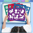 30 Pieces Drawing Stencils Set For Kids  Plastic Drawing Painting Stencil Templa