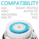 3-pack Deep Pore Replacement Facial Brush Heads For Clarisonic Mia 1 Mia2