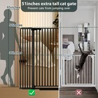 Amibud 51   Extra Tall Cat Gate For Doorways Hallways 30-40 9   Wide  Pressur   