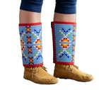 Handmade Beaded Leather Leggings For Woman For Powwow  duty Paid 