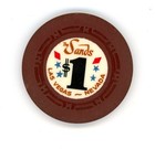 Classic  1 00 Dunes Hotel Las Vegas   Nevada Casino Chip