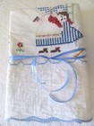 Vintage Handmade Embroidery Baby Quilt Old Woman In The Shoe Nursery Rhyme 38x52