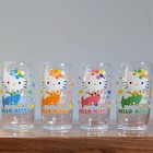 Vintage 2000 Hello Kitty Mermaid Drinking Glass Tumbler Set Of 4 Rare Y2k Sanrio