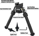 Rifle Gun Shooing Bipod Firearm Hunting Adapter Rest Adjustable Spike Feet New