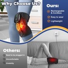 Yuanbo Heated Knee Massager Cordless Electric 3-in-1 Vibration Compression