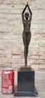 Signed Bronze Sculpture Rare Art Deco Chiparus Statue On Marble Base Figurine Nr