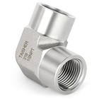 Taisher 2pcs Forged 316l Ss 90 Degree Elbow 1 2 npt Female 1 2 fnpt  Silver