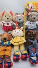 Vintage Get Along Gang Plush Lot Of 6 Skates Clothes Bingo Portia Zipper    1984