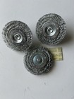 3    Crimped Wire Wheel Brush Weiler 36491 Coarse Wire 1 4    Stem  Lot Of 3 