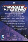 Jenny Quantum   The Engineer  Women Of Legend  2013  Cryptozoic  Dc Card  59
