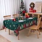Christmas Tablecloth Rectanglar Christmas Tree Green Table Cloth - 60 X 84 Ob   