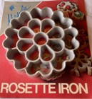 Ursula Rosette Iron Cookie Pastry Mold Iron Only No Handle Vintage Delicious