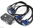 Usb 2 0 Kvm Switch Box 2 Ports   2 Vga Usb Cables For Pc Monitor Keyboard Mouse