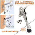 Kickdown Door Stopper 4 Inches - 2 Packs One Touch Adjustable Height Door Stop