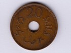 Palestine km-4  10 Mils  1942   Wwii Issue   Bronze   Unc  