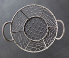 Metal Chicken Wire Egg Basket With Handles Storage Farmhouse Decor