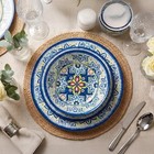 12-piece Blue Melamine Dinnerware Set  Service For 4