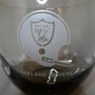 2 Vintage 1970 s Oakland Raiders Gray Smoked Glass Nfl Tumblers Whiskey Glasses