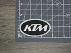 Ktm Racing Black   Gray Embroidered Iron On Patch 2 75  X 1 5 