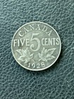 1928 Canada 5 Cents Nickel King George Coin