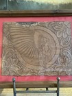 Antique Hand Tooled Leather Folk Art Rare Original Native American Indian Chief 