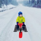 Snow Racer Sled Ski Slider Steering Wheel Twin Brakes Kids Winter Gift 100kg