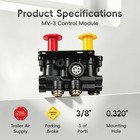 For Volvo Vnl Dash Valve Dual Park Brake With 5 Ports 24340522 21315044 K035691