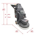 220v Concrete Floor Grinder Ground Polishing Machine W 5 Grinding Head Dust Free