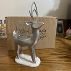 Yankee Candle Votive Or Tea Light Holder Silver Reindeer   1567013-new