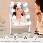 Hollywood Vanity Mirror With Lights Led Tabletop Makeup Mirror 9 Bulbs