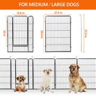 40  8 Panel Heavy Duty Metal Pet Dog Playpen Kennel Exercise Fence Cage Black