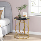 Tribesigns 20  Round Accent Side End Table Small Coffee Table With Metal Base