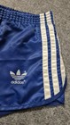 Original Adidas Vintage Sprinter Short Nylon Glanz Shiny Short Pants Blue 