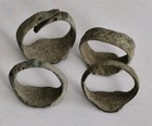 Lot Of 4 Ancient Roman To Medieval Bronze Rings 100-1000 Ad