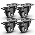 2 Inch Caster Wheels Heavy Duty Swivel Casters With Safety Brake Total 