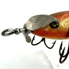 Vintage Pflueger Neverfail 5 Fishing Lure Hook Minnow Wood Glass Eyes Super Rare