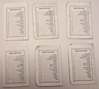 Lot X 6 Augusta National Golf Club Course Scorecards Golf Card Lot  2 Not Clean