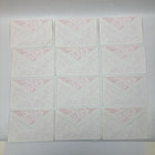 Lot Of 12 Vtg Pink Floral   Textured Envelopes 4    X 6    Unused Scrapbook Crafts