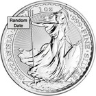 Great Britain Silver Britannia   2 - 1 Oz - Bu - Five 5 Coins - Random Date