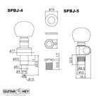 New Gotoh Spbj-4 5-ai Sealed Planetary Banjo Tuning Keys 5 Tuners Set - Nickel