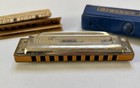 Vintage M  Hohner Blues Harp Harmonica Germany Original Case Instructions Key C