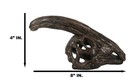 Faux Taxidermy Replica Parasaurolophus Dinosaur Head Fossil Small Skull Figurine