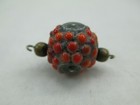Antique Nepal Coral Bead Pendant Nepalese 146e