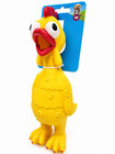 Vibrant Life Screaming Squeaky Chicken Dog Toy Chew Level 2 Medium Yellow Toy