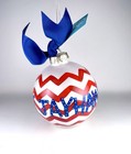 Kansas Jayhawks Coton Colors Christmas Ornament Rock Chalk New In Box Rare Ku