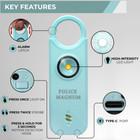 Police Magnum Personal Safety Alarm Siren   Flip Top Pepper Spray Combo- Teal
