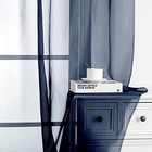  Sheer Curtains 96 Inches Long 2 Panels Set  42 w X 95 l  pack Of 2  Navy Blue
