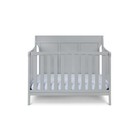 4-in-1 Convertible Crib Gray  Toddler To Full Bed  Wood  54 l
