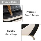 Leather Couch Set Sofa Loveseat Chair Black   White Modern